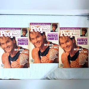 3 People Magazine Patrick Swayze Vintage Collectors Item